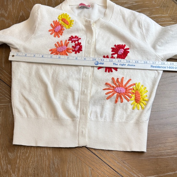Kate Spade Cream Cardigan with Colorful Floral details - Picture 8 of 12